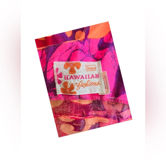 Vintage 70’s Batik Hawaiian Tiki Maxi Dress - Picture 4 of 5